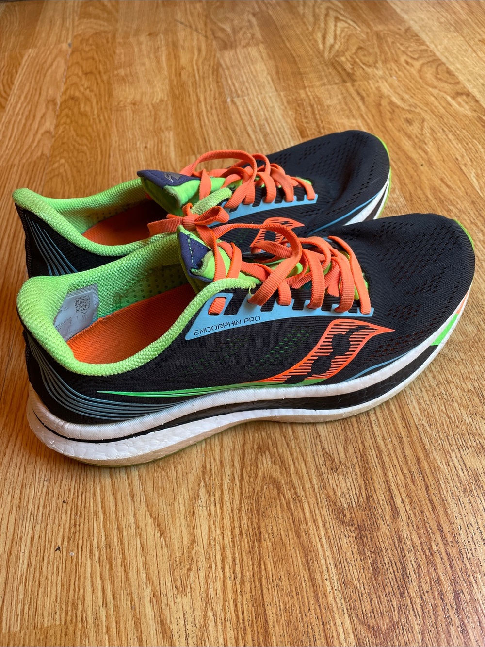 Skechers Endorphin Pro Men's Running Shoes - Black with Orange & Neon Green